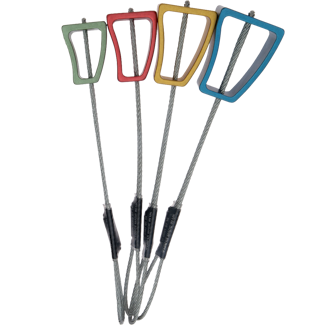 Wild Country Rock Set 11-14. Colour coded green, red, yellow and blue