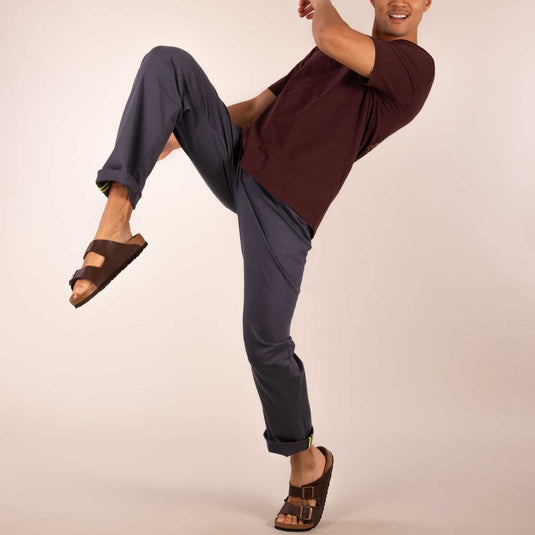 3rd Rock Johnson Pant in Shark - worn by model facing camera in goofy pose