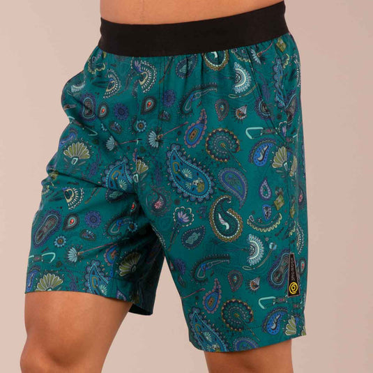 3rd Rock Short in Paisley Teal - worn by male model
