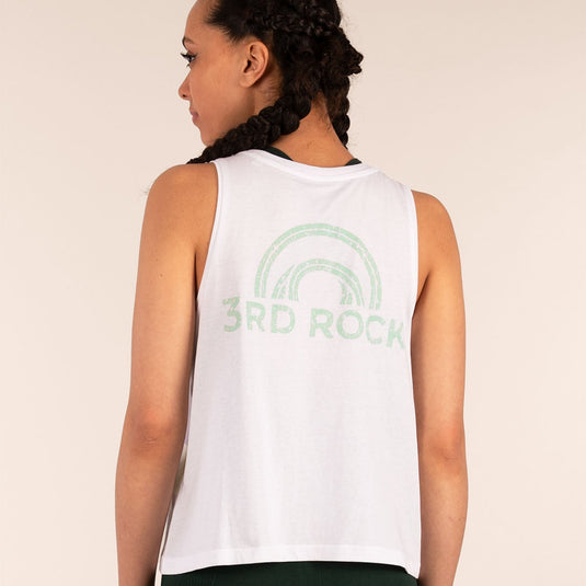 3rd Rock Horizon vest worn by model showing back design