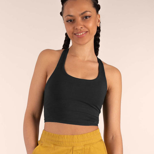 3rd Rock Luna Bra worn by model in black