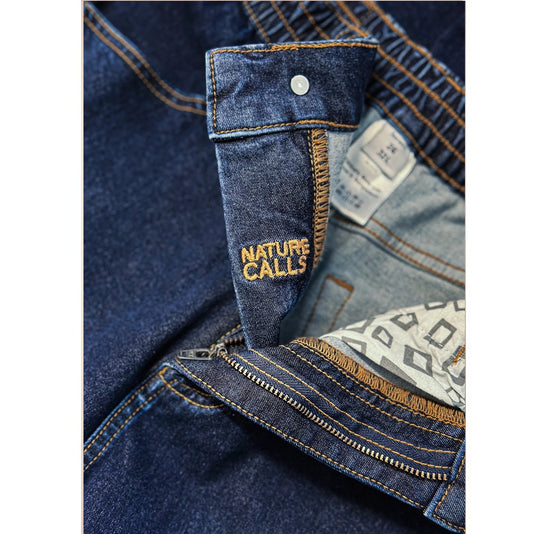 3rd Rock Gaia Jean Raw Retro Indigo cheeky hidden message