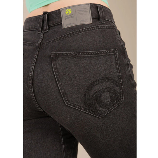 3rd Rock Mars Jeans Mid Dark Black - back of jeans up close