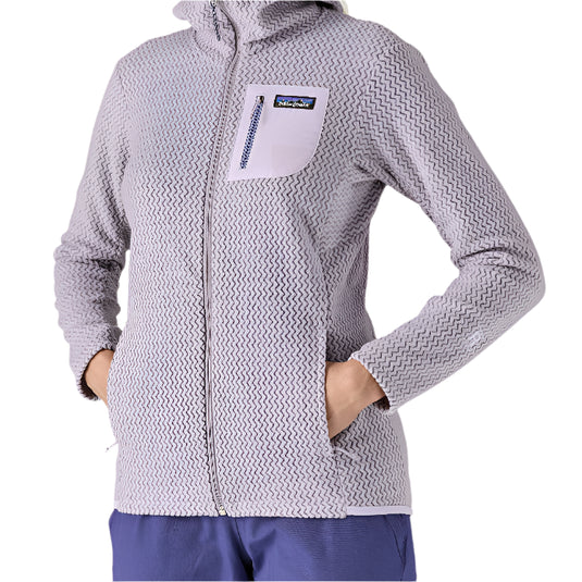 Women's R1® Air Full-Zip Hoody - Foxglove purple - worn by model with hands in pockets