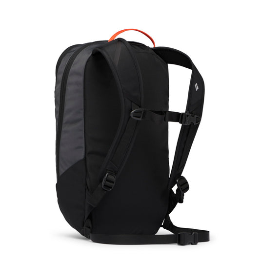 Black Diamond Bullet 16 Backpack in Carbon showing back straps