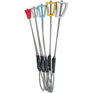 Wild Country Rock Set 6-10. Colour coded red, grey, blue, yellow, silver