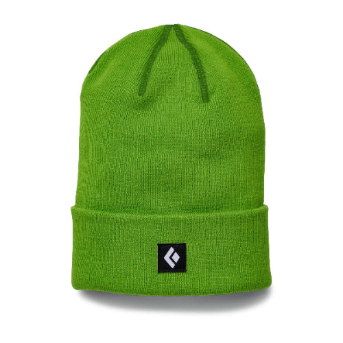 Black Diamond Badge Beanie in Lime Green