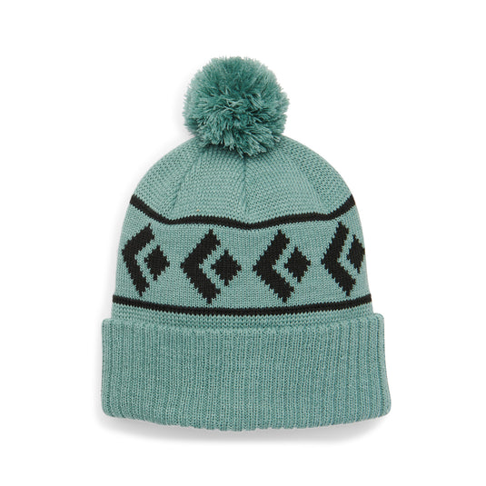 Black Diamond Tom Pom Beanie in creek blue