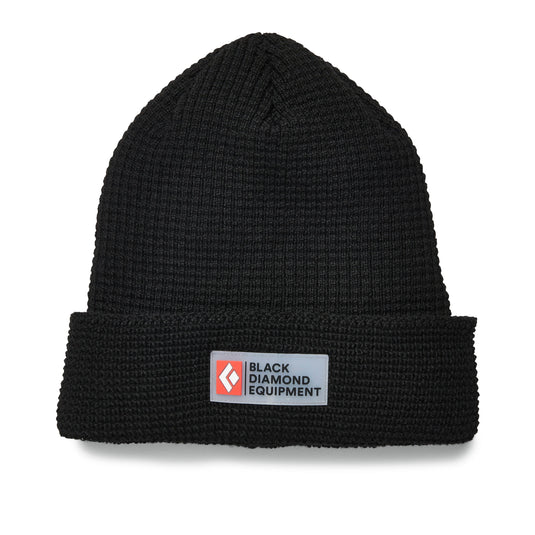Black Diamond Double Waffle Beanie - Black