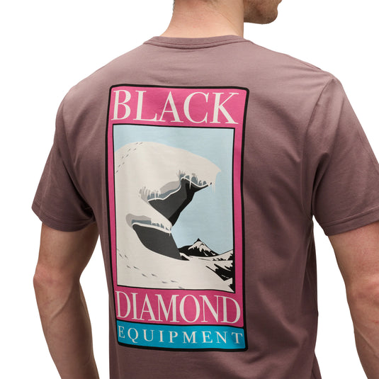 Black Diamond Mens Winter Ridge Short Sleeve Tee - Dark Mauve