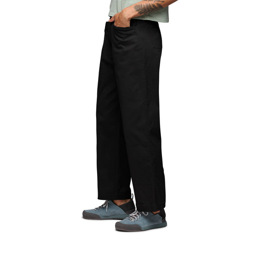 Black Diamond Womens Dirtbag Pants in black worn by model turn to side
