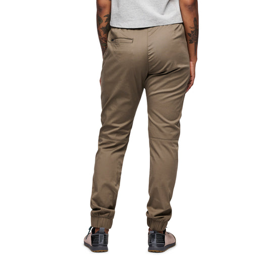 Black Diamond Womens Notion Pants - Wallnut - worn by model facing away