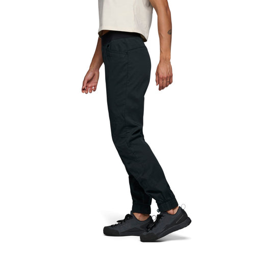 Black Diamond Notion SP pants - Black - worn by model turned sideways