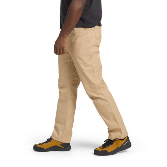Black Diamond Ethos Pants in Khaki - worn - sideview