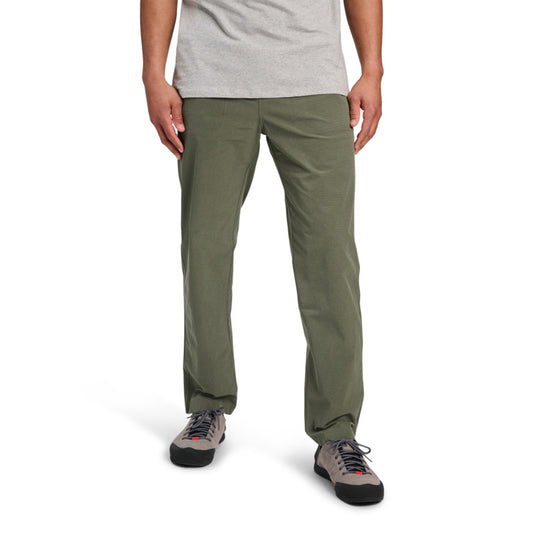 Black Diamond Men's Sequence Pants in Tundra front view - worn