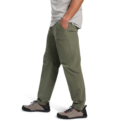 Black Diamond Men's Sequence Pants in Tundra sideview whilst worn facing the side