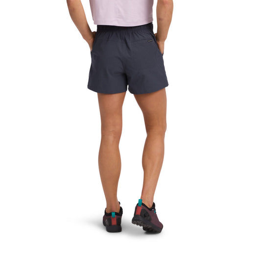 Black Diamond Sequence Shorts in Charcoal worn by model facing away