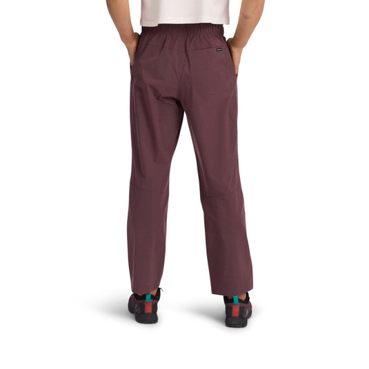 Black Diamond Sequence Pants in Fig worn by model facing away