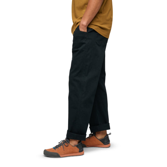 Black Diamond Dirtbag Pants in Black worn - sideview