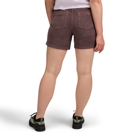 Black Diamond Womens Dirtbag Corduroy Shorts in dark muave