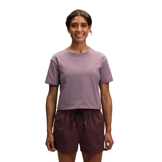 Black Diamond Womens Stripe Crop Tee