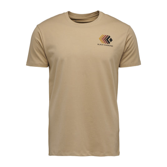 Black Diamond Faded Tee in Khaki - front view