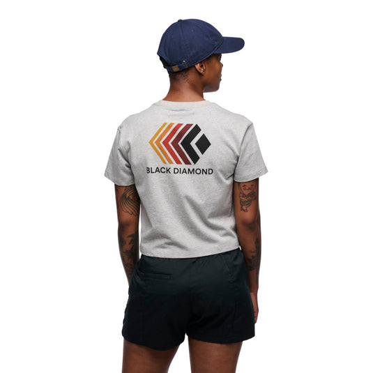 Black Diamond Womens Faded Crop Short Sleeve Tee