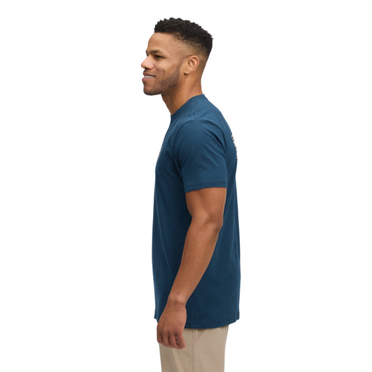 Men's Heritage Alpinist Short Sleeve Tee in Indigo - worn by model turned to side