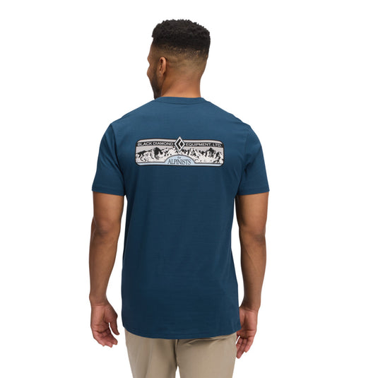 Men's Heritage Alpinist Short Sleeve Tee in Indigo - worn by model facing away