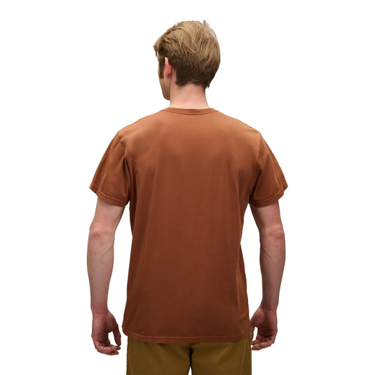 Black Diamond Diamond Patch Short Sleeve Pocket Tee in Clay
