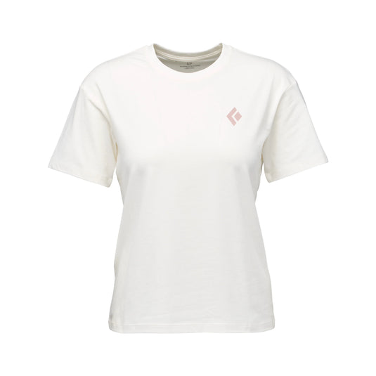Black Diamond Women's Heritage Badge Short Sleeve Tee in off white - with BD logo on chest