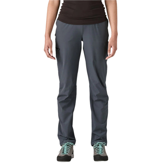 Patagonia Womens Chambeau Rock Pants in smoulder blue worn on model