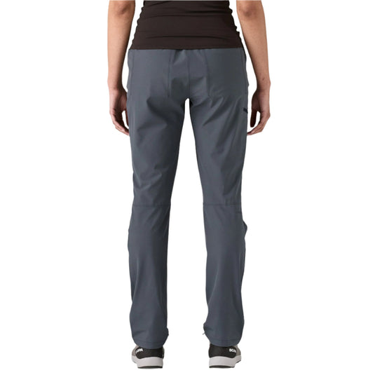 Patagonia Womens Chambeau Rock Pants in smoulder blue worn on model facing away
