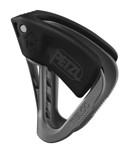 Petzl Tibloc Ascender in Black and steel gray.