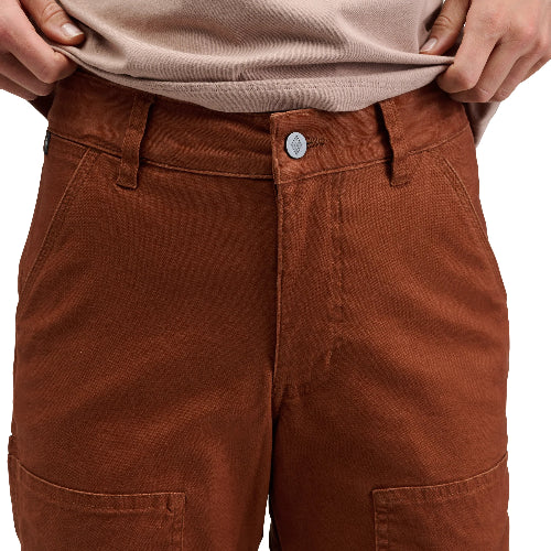 Black Diamond Women's Dogma Pants in Clay worn by model - close up of waist