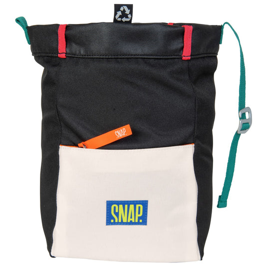 SNAP Big Chalk Bag Fleece - Chalk Bucket in Black & Chalk