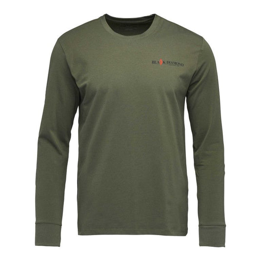 Black Diamond Mens Heritage Wordmark Long Sleeve Tee in Tundra
