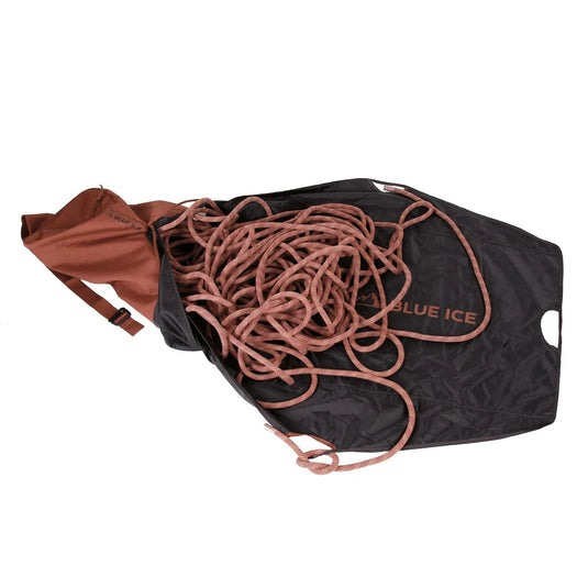 Blue Ice Koala Rope Bag with rope on tarp