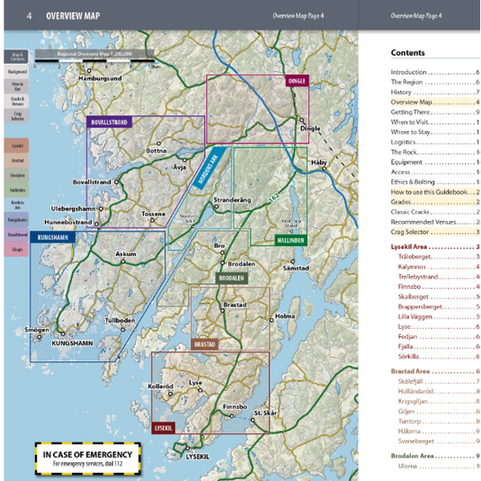 Bohuslan Selected Rock Climbs - A trad and sport climbing guidebook - internal page