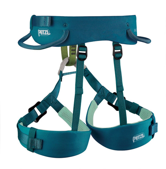 Petzl Macchu Kids Harness in atlantic blue