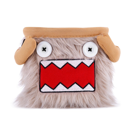8b+ Charlie Chalk Bag - white fur with big mouth design