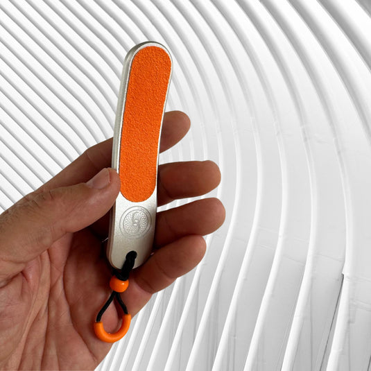 Climb Skin Aluminium Skin File being held in hand