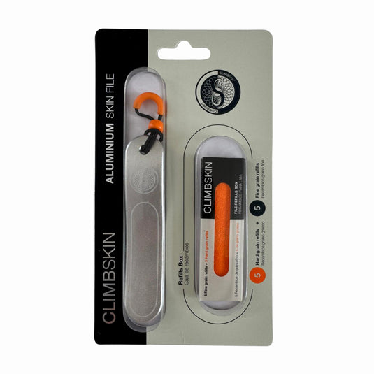 Climb Skin Aluminium Skin File - in black and grey packaging
