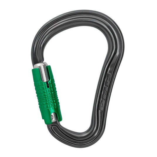 Titantium and green Locksafe DMM Shadow HMS Carabiner