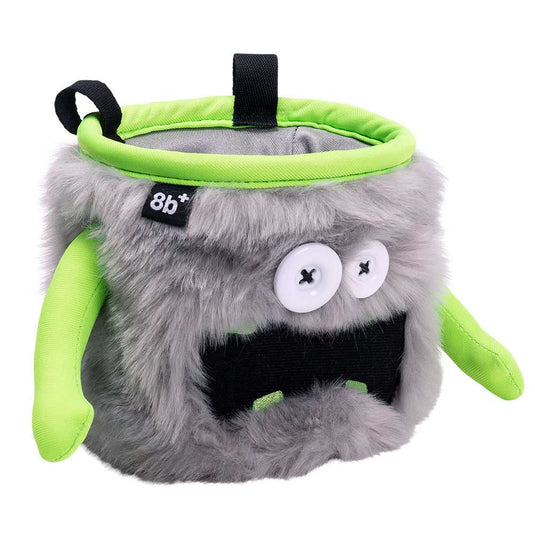 8B+ chalk bag in grey fur design