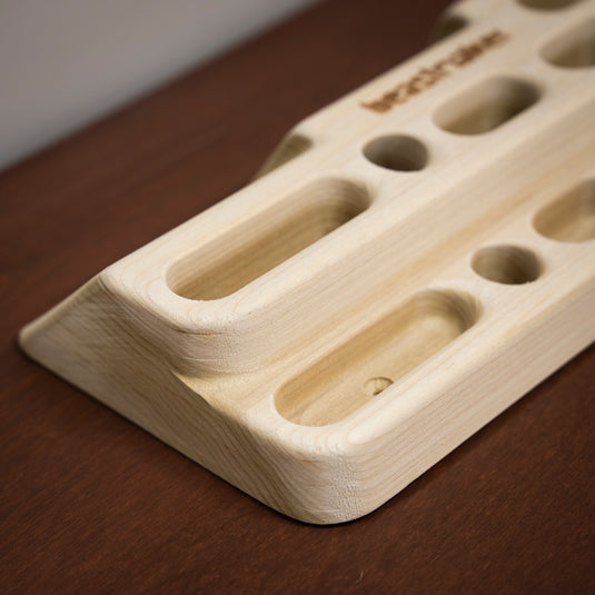 close up of Beastmaker 2000 wooden training board