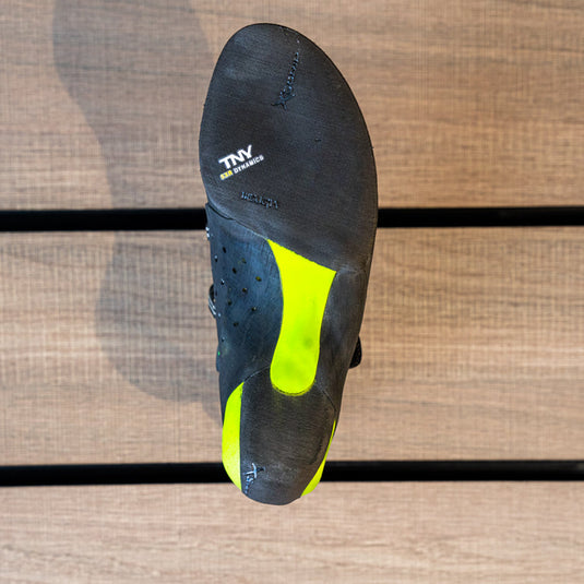 The sole of a climbing shoe, Tenaya Mundaka