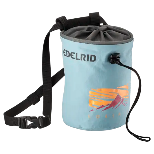 edelrid rodeo small chalk bag in stone blue