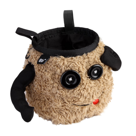 8b+ Felix - With curly brown fur design and tongue out smile