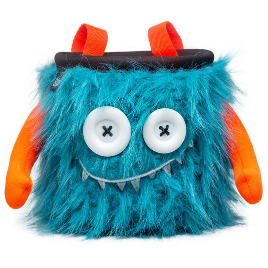 Gustav 8B+ Chalk bag - in blue fur design with orang arms